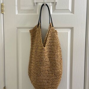 Banana Republic Woven Tan Tote Bag